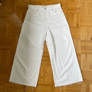 Zara wide leg cropped jeans